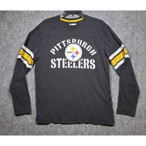 NFL‎ Team Apparel Pittsburgh Steelers Longsleeve T-Shirt Mens Large Color Black